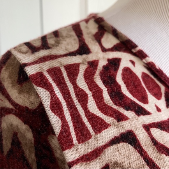 Final Touch Aztec Print Long Sleeve Crop Top - Picture 5 of 8